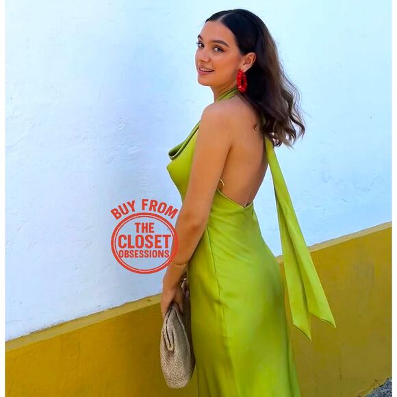 MANGO BLOGGER FAVE!!! Open Back Dress NWT - Picture 5 of 17